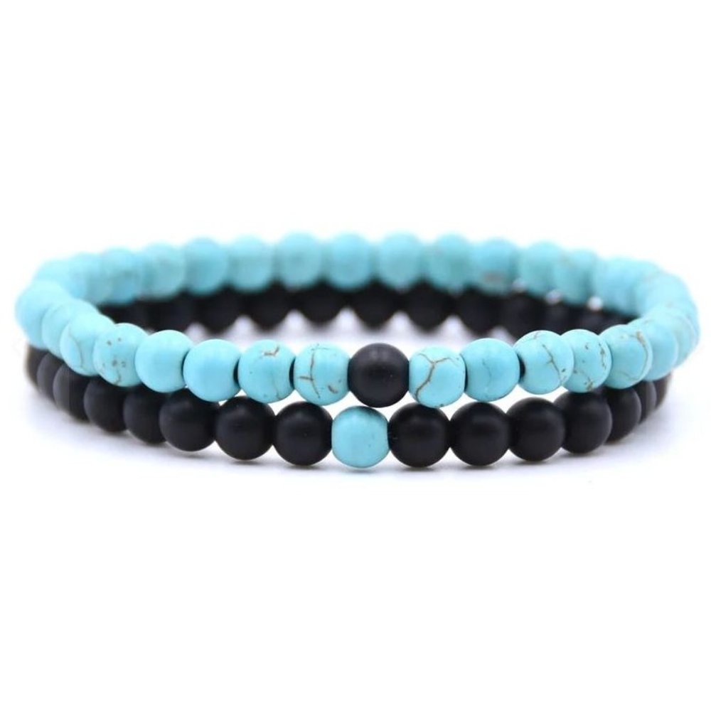 8mm Natural Stone Mix Stackable Stretch Bracelet